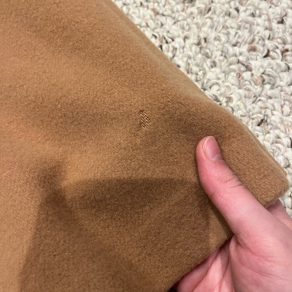 Marvin Richards Vintage Lambswool Camel Coat Fur Trim Sz 16 - Picture 12 of 14